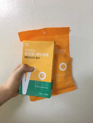 레인보우샵 올인원세탁세제,베이킹소다 스틱포6개입+세탁조클리너 — 4.83점을 준 리뷰어가 2018년 3월 올린 사용 사진