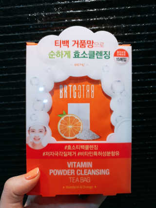 비알티씨 V10 파우더 클렌징 티백 2종 — 4점을 준 리뷰어가 2019년 2월 올린 사용 사진