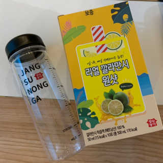 장수농가 리얼깔라만시 원샷 50ml 10팩+보틀 — 5점을 준 리뷰어가 2019년 5월 올린 사용 사진