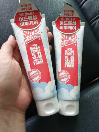 미팩토리 슈퍼 마이크로 버블 5.0 클렌징 폼 X 2EA — 3.5점을 준 리뷰어가 2019년 6월 올린 사용 사진