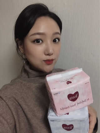 더뷰티드 비오셀 커버 생리대 1개월 패키지 — 5점을 준 리뷰어가 2019년 12월 올린 사용 사진