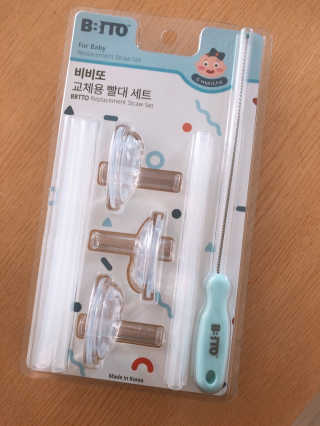 비비또 타사호환 교체용 빨대세트+빨대세척솔 — 5점을 준 리뷰어가 2019년 7월 올린 사용 사진