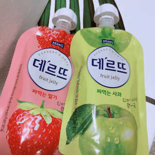 데르뜨 떠먹는 과일 3종, 짜먹는 과일 2종 총 10개 체험 — 5점을 준 리뷰어가 2020년 3월 올린 사용 사진