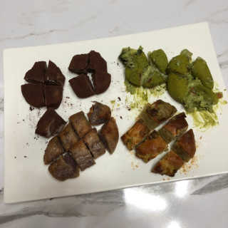 착한떡  초코찹쌀떡,녹차찹쌀떡,바게트떡 세트 — 3점을 준 리뷰어가 2019년 8월 올린 사용 사진