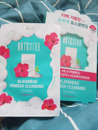비알티씨 V10 파우더 클렌징 티백 2종 — 5점을 준 리뷰어가 2019년 2월 올린 사용 사진