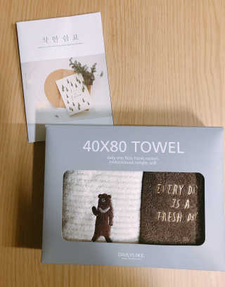 데일리라이크 타월 - Asiatic black bear — 4점을 준 리뷰어가 2017년 11월 올린 사용 사진