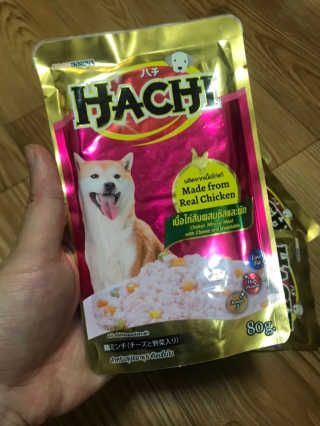 [펫토리아] 토로토로 하치  강아지 파우치간식 — 4점을 준 리뷰어가 2019년 7월 올린 사용 사진