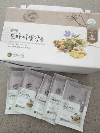 [하이헬스] 환절기에 좋은 참진한 도라지생강즙 30포 — 5점을 준 리뷰어가 2019년 11월 올린 사용 사진
