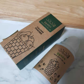친환경 과일세정제 그린그램 칼슘파우더 1통 150g — 5점을 준 리뷰어가 2019년 11월 올린 사용 사진
