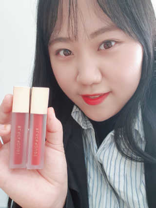 [블랙루즈] 에어 핏 벨벳 틴트5 1+1 — 4.5점을 준 리뷰어가 2019년 11월 올린 사용 사진