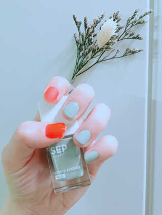 SEP 리퀴드 스티커 네일 - 마카롱 딜라이트 컬렉션 — 4.33점을 준 리뷰어가 2018년 5월 올린 사용 사진