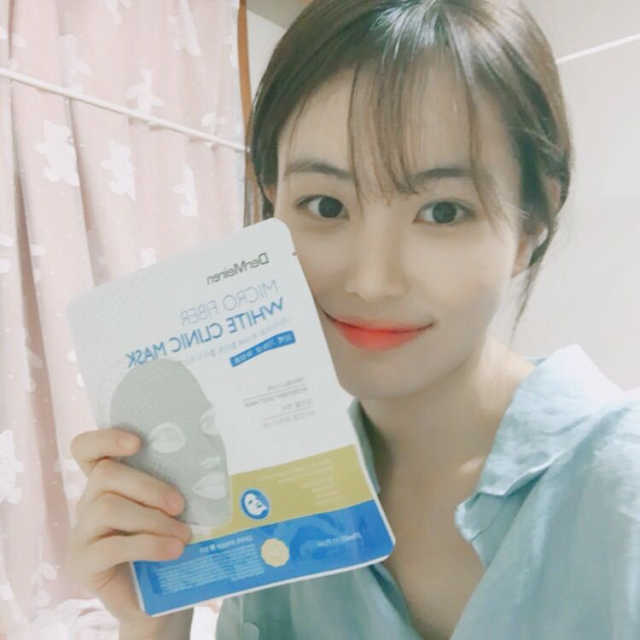 마이크로 파이버 화이트 클리닉 마스크 리뷰 사진