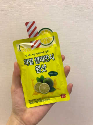 장수농가 리얼깔라만시 원샷 50ml 10팩+보틀 — 5점을 준 리뷰어가 2019년 4월 올린 사용 사진