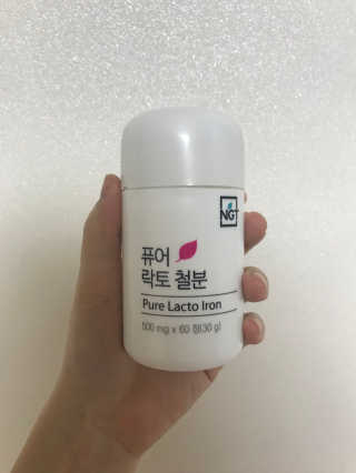 네츄럴굿띵스 퓨어 락토 철분 60일분 — 4.33점을 준 리뷰어가 2018년 1월 올린 사용 사진