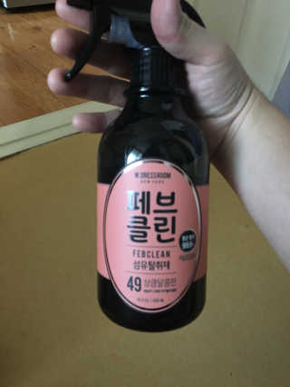 더블유드레스룸 페브클린 500ml — 5점을 준 리뷰어가 2018년 8월 올린 사용 사진