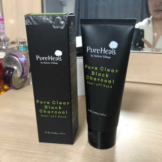 퓨어힐스 포어 클리어 블랙 챠콜 필오프 팩 — 3점을 준 리뷰어가 2019년 3월 올린 사용 사진