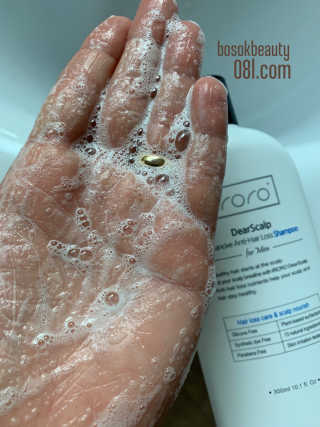 IRORO DearScalp Enhancive Anti-Hair Loss Shampoo-M — 5점을 준 리뷰어가 2019년 10월 올린 사용 사진