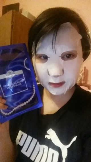 Pearl Collagen Velvet Mask 1 BOX by YVESOM — 5점을 준 리뷰어가 2019년 2월 올린 사용 사진