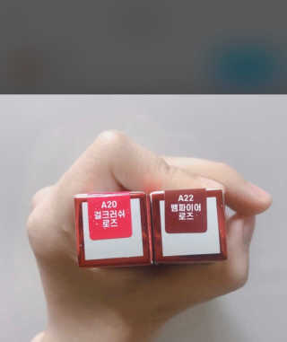 [블랙루즈] 에어 핏 벨벳 틴트4 1+1 — 2.5점을 준 리뷰어가 2019년 7월 올린 사용 사진