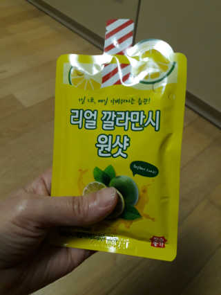 장수농가 리얼깔라만시 원샷 50ml 10팩+보틀 — 5점을 준 리뷰어가 2019년 5월 올린 사용 사진