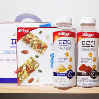 켈로그 프로틴바 멀티팩+프로틴 그래놀라 쉐이크 2종 — 5점을 준 리뷰어가 2020년 1월 올린 사용 사진