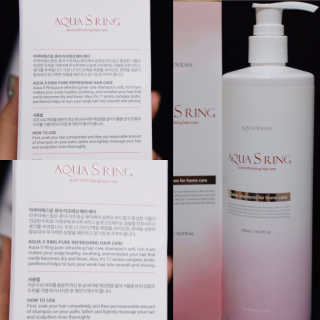 아쿠아큐링 아쿠아S링 퓨어리프레싱 헤어케어 500ml — 5점을 준 리뷰어가 2018년 7월 올린 사용 사진