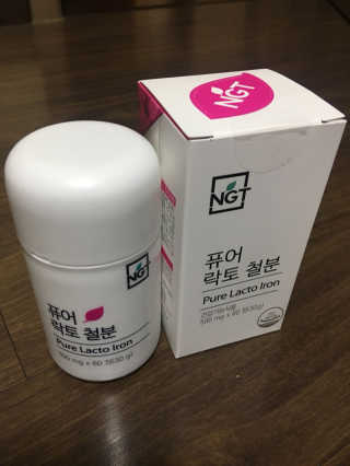 네츄럴굿띵스 퓨어 락토 철분 60일분 — 4점을 준 리뷰어가 2018년 2월 올린 사용 사진