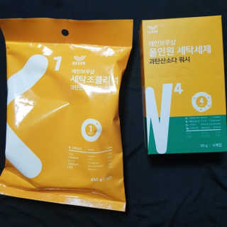 레인보우샵 올인원 세탁세제 스틱포 6개입 + 세탁조클리너 — 4.83점을 준 리뷰어가 2018년 3월 올린 사용 사진