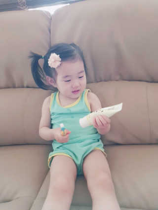 달곰이 어린이 치약+어린이 칫솔 SET — 3.33점을 준 리뷰어가 2018년 5월 올린 사용 사진