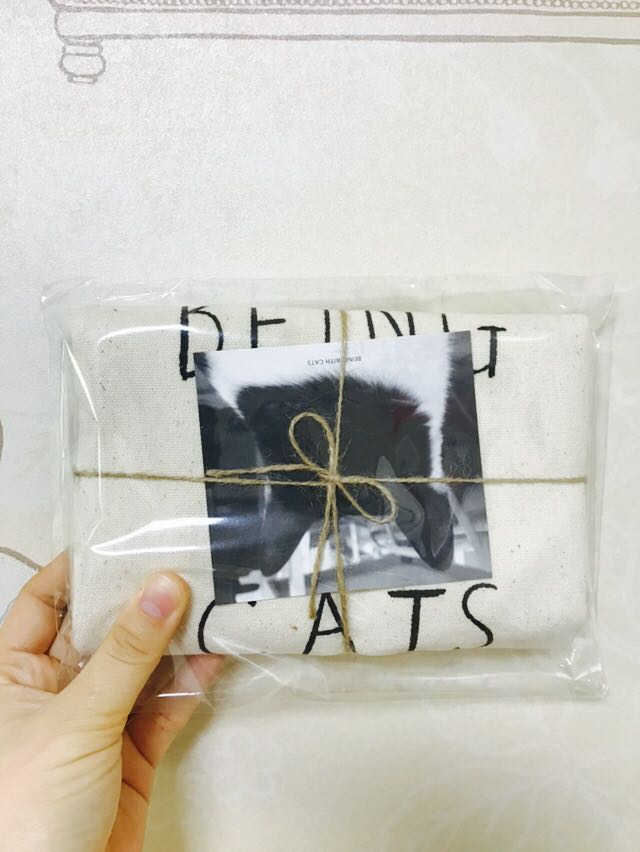 빙위드캣 에코백 화이트 리뷰 사진