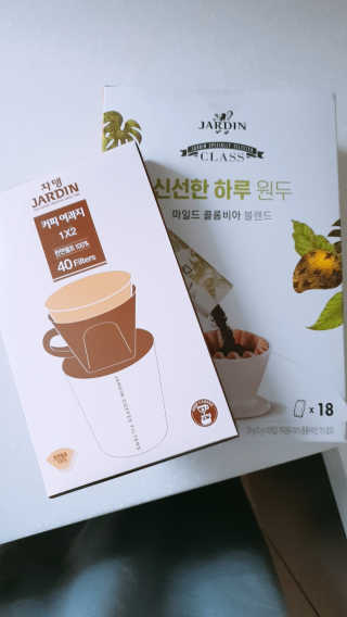 (주)쟈뎅 [쟈뎅] 클래스 신선한 하루 원두+여과지 SET — 5점을 준 리뷰어가 2019년 3월 올린 사용 사진