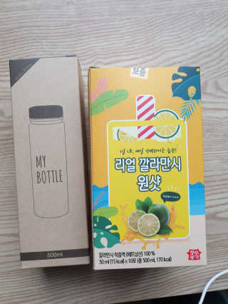 장수농가 리얼깔라만시 원샷 50ml 10팩+보틀 — 5점을 준 리뷰어가 2019년 5월 올린 사용 사진