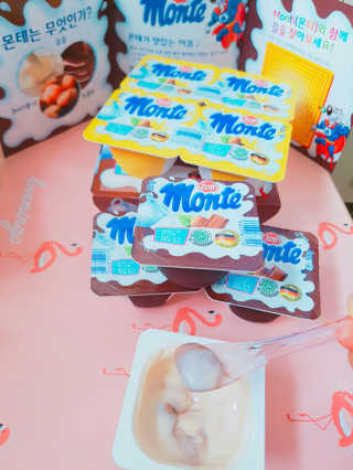 몬테밀크디저트 초코&바닐라 — 5점을 준 리뷰어가 2018년 3월 올린 사용 사진