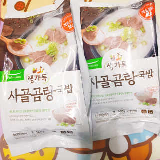 [풀무원] 사골곰탕국밥 황태해장국밥 — 5점을 준 리뷰어가 2018년 6월 올린 사용 사진