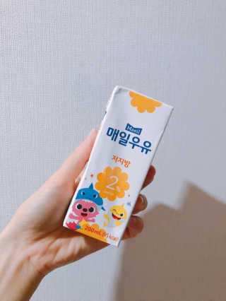 매일우유 멸균 매일우유 저지방 2프로 멸균 핑크퐁 에디션 6입 — 5점을 준 리뷰어가 2018년 1월 올린 사용 사진