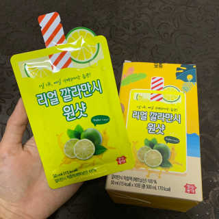 장수농가 리얼깔라만시 원샷 50ml 10팩+보틀 — 5점을 준 리뷰어가 2019년 5월 올린 사용 사진