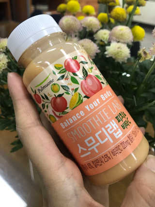 풀무원 스무디랩 피치&비타 — 5점을 준 리뷰어가 2017년 11월 올린 사용 사진