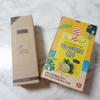 장수농가 리얼깔라만시 원샷 50ml 10팩+보틀 — 5점을 준 리뷰어가 2019년 4월 올린 사용 사진