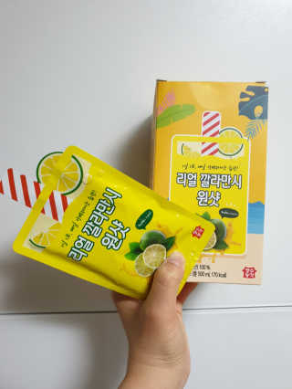 장수농가 리얼깔라만시 원샷 50ml 10팩+보틀 — 5점을 준 리뷰어가 2019년 5월 올린 사용 사진