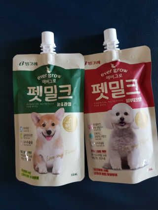 [빙그레] 에버그로 생유산균 1봉（10포입）+펫밀크2팩 — 5점을 준 리뷰어가 2019년 5월 올린 사용 사진