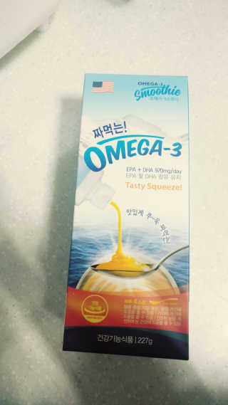오메가-3스무디 [오메가스무디] 짜먹는 오메가3 DHA 임산부 어린이 — 3점을 준 리뷰어가 2019년 3월 올린 사용 사진