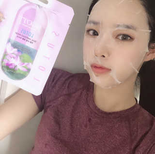 지고트 마스크팩 16종 — 5점을 준 리뷰어가 2019년 1월 올린 사용 사진