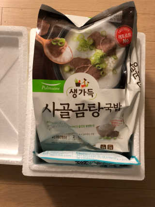 [풀무원] 사골곰탕국밥 황태해장국밥 — 5점을 준 리뷰어가 2018년 6월 올린 사용 사진