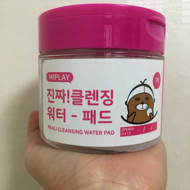 미플레이 진짜 클렌징 워터 패드 리뷰 사진