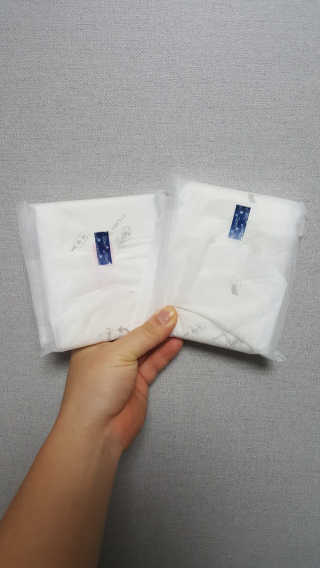 LG유니참 쏘피SOFY 쏘피 유기농 100프로 순면커버 생리대 패키지 — 5점을 준 리뷰어가 2019년 12월 올린 사용 사진
