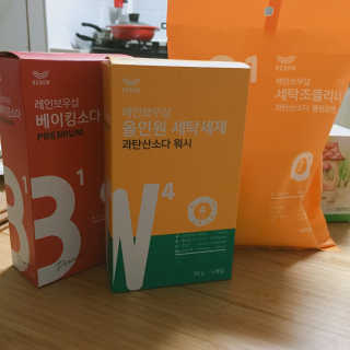 레인보우샵 올인원세탁세제,베이킹소다 스틱포6개입+세탁조클리너 — 3.33점을 준 리뷰어가 2018년 4월 올린 사용 사진