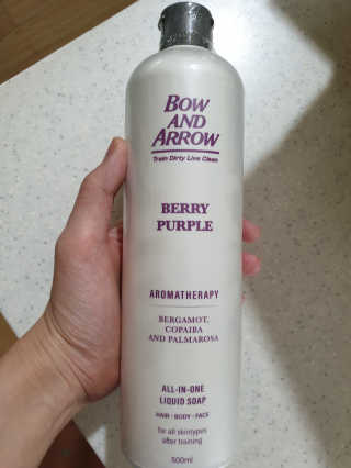 보우앤애로우 아로마 올인원 리퀴드 솝 - 베리 퍼플 500ml — 4점을 준 리뷰어가 2020년 1월 올린 사용 사진