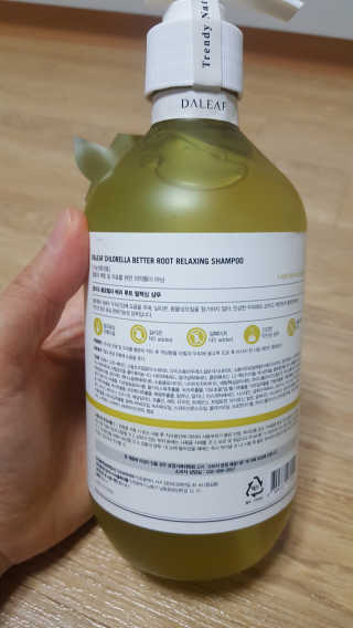 달리프 클로렐라 베러 루트 릴렉싱 샴푸 500ml — 5점을 준 리뷰어가 2020년 1월 올린 사용 사진