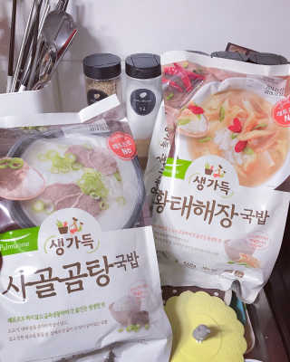 [풀무원] 사골곰탕국밥 황태해장국밥 — 5점을 준 리뷰어가 2018년 6월 올린 사용 사진