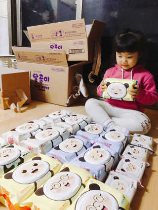 달곰이 물티슈 — 3.5점을 준 리뷰어가 2017년 3월 올린 사용 사진